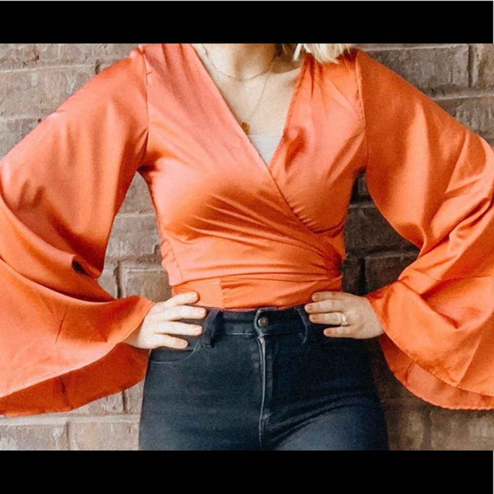 Pink wrap shirt